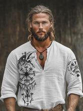 Herren-Top aus Baumwolle und Leinen Viking